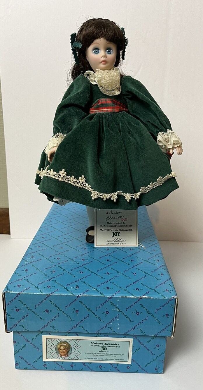 Madame Alexander 1990 Christmas Doll Joy 12” Limited Ed #950/5000 Box HTF